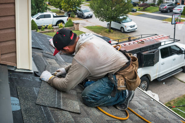 Professional Emergency Roof Repair technician working in Baptistown, NJ